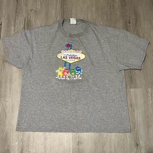 Vintage M&M'S Gray Embroidered Las Vegas T-Shirt